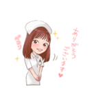 まほスタンプ_ナース・エプロンバージョン（個別スタンプ：1）