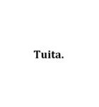 ただの黒のローマ字（個別スタンプ：24）
