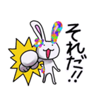 虹色うさ2（個別スタンプ：8）