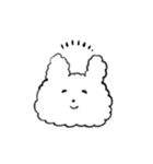 使いやすいモコモコうさぎ（個別スタンプ：1）