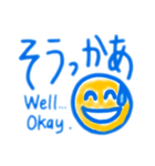 日本語ひとことフレーズ(英語訳付き)（個別スタンプ：22）