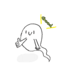 夏やハロウィンに使えるオバケのスタンプ（個別スタンプ：5）