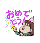 でか文字 やさぐれ女子 2（個別スタンプ：1）