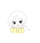 シンプルおんなのこスタンプ（個別スタンプ：1）