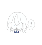 シンプルおんなのこスタンプ（個別スタンプ：13）