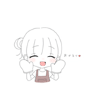 シンプルおんなのこスタンプ（個別スタンプ：15）