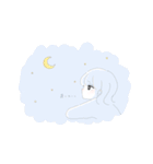 シンプルおんなのこスタンプ（個別スタンプ：21）