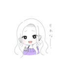 シンプルおんなのこスタンプ（個別スタンプ：25）