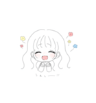 シンプルおんなのこスタンプ（個別スタンプ：35）