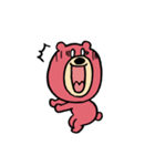 ピンクの面白い熊（個別スタンプ：12）