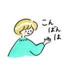 ショートヘアの女の子の敬語スタンプ（個別スタンプ：3）
