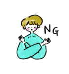 ショートヘアの女の子の敬語スタンプ（個別スタンプ：5）