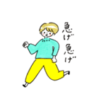 ショートヘアの女の子の敬語スタンプ（個別スタンプ：19）