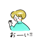 cotori cotoriのショートヘアの女の子（個別スタンプ：22）