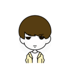 ポーカーフェイスな男の子（個別スタンプ：1）