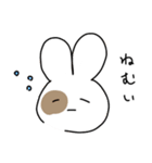 ほぼ無表情なうさぎ＆くま（個別スタンプ：11）