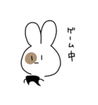 ほぼ無表情なうさぎ＆くま（個別スタンプ：15）