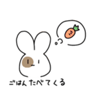 ほぼ無表情なうさぎ＆くま（個別スタンプ：17）