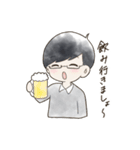 メガネお兄さんの日常スタンプ（個別スタンプ：18）