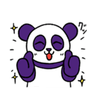 Purple Panda Cute（個別スタンプ：2）