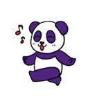 Purple Panda Cute（個別スタンプ：3）