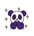 Purple Panda Cute（個別スタンプ：7）