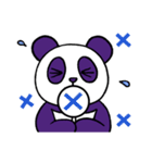 Purple Panda Cute（個別スタンプ：11）