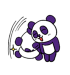 Purple Panda Cute（個別スタンプ：12）