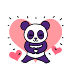 Purple Panda Cute（個別スタンプ：13）