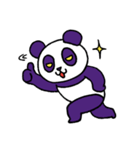 Purple Panda Cute（個別スタンプ：15）