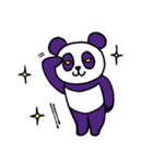Purple Panda Cute（個別スタンプ：16）