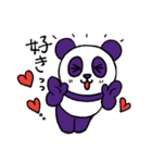 Purple Panda Cute（個別スタンプ：22）