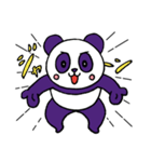 Purple Panda Cute（個別スタンプ：24）