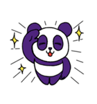 Purple Panda Cute（個別スタンプ：26）