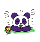 Purple Panda Cute（個別スタンプ：32）
