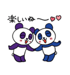 Purple Panda Cute（個別スタンプ：35）