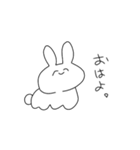 ちんぷんかんぷんなウサギ（個別スタンプ：4）