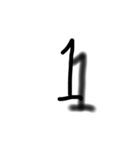 浮き出る数字！！（個別スタンプ：1）