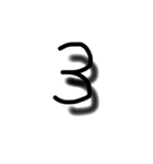 浮き出る数字！！（個別スタンプ：3）