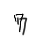 浮き出る数字！！（個別スタンプ：7）