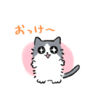 はちわれ白黒ねこちゃん赤ちゃんver.（個別スタンプ：1）