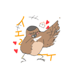 変わったすずめ（個別スタンプ：23）