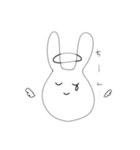 表情豊かなうささん（個別スタンプ：6）