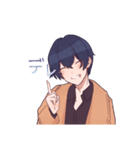 はにかみ藍くん（個別スタンプ：1）