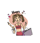可愛い/お洒落・頑張る女の子（個別スタンプ：4）