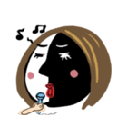 黒と白の絵（個別スタンプ：22）