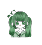 カラフルな可愛い女の子（個別スタンプ：6）