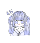 カラフルな可愛い女の子（個別スタンプ：7）