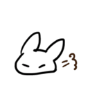 黒＆白  うさ（個別スタンプ：1）