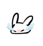 黒＆白  うさ（個別スタンプ：3）